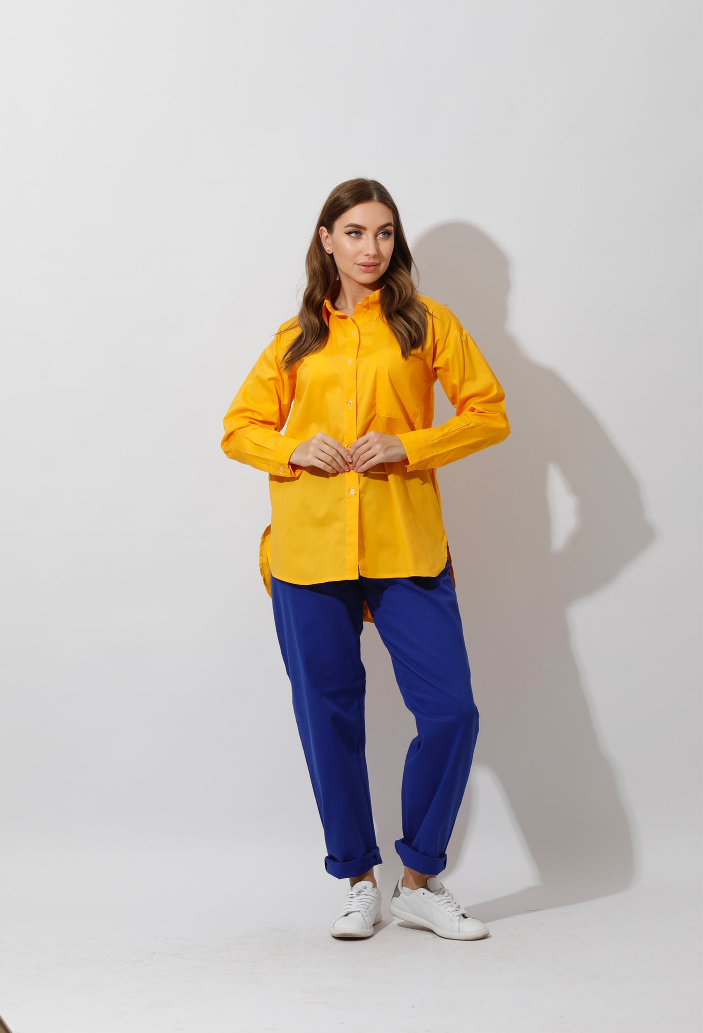 Buttons Back Shirt - Yellow