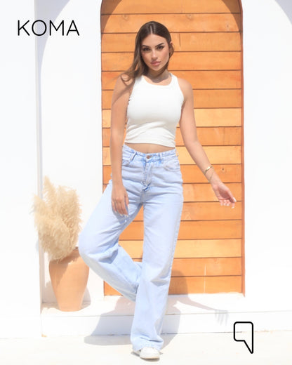 iva Basic Crop Tank Top  - OffWhite