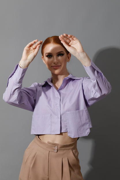 Cropped Shirt - Lavender