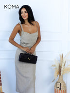 Krysel Midi Dress - Beige