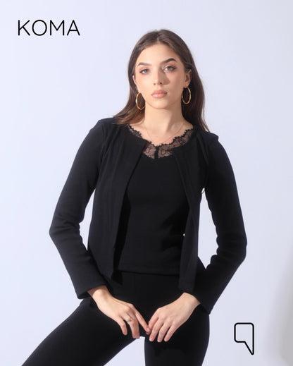 Arlette Twin Lase Top - Gray