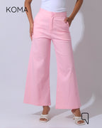 Maddelena Mini Flare Trousers - Pink