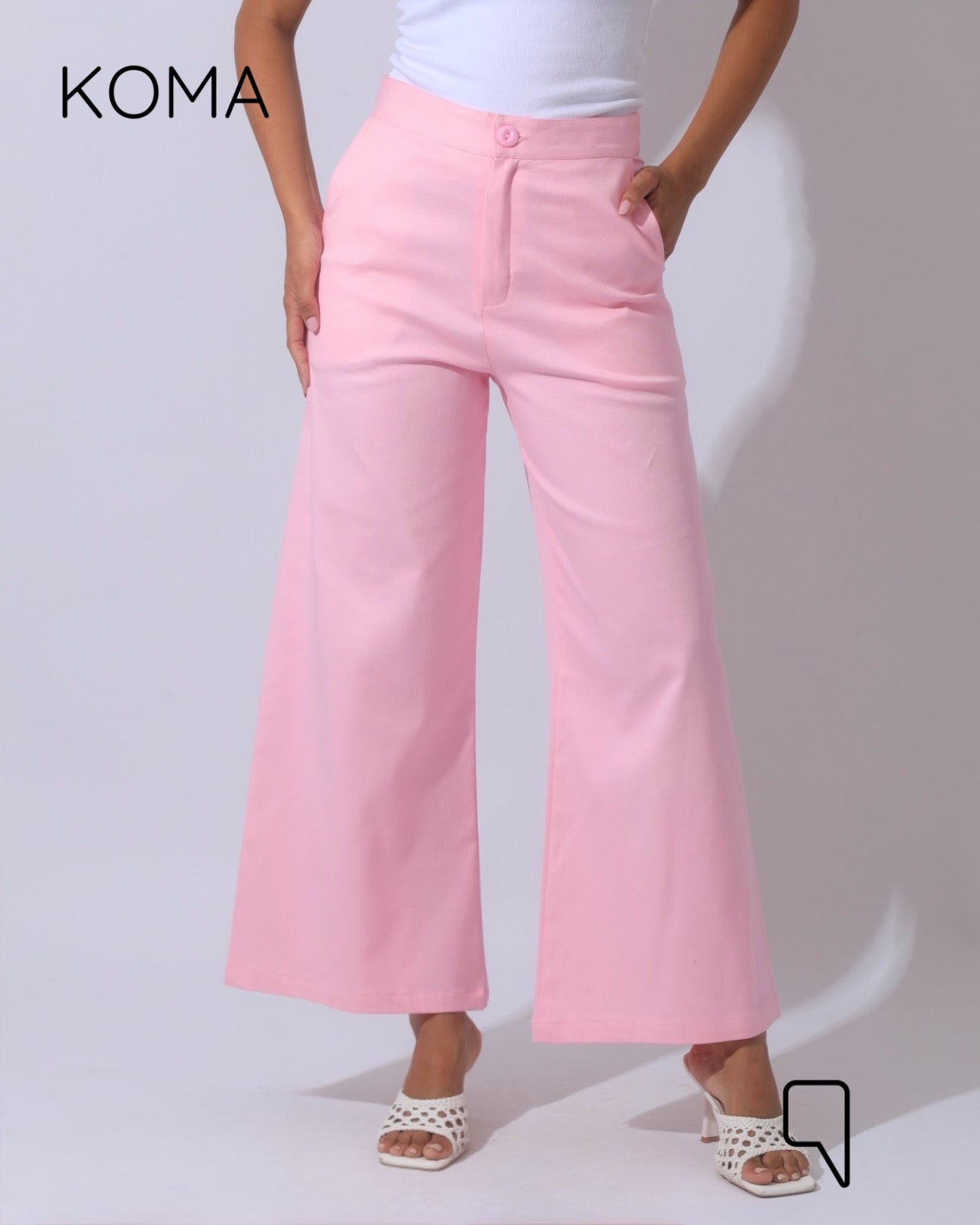 Maddelena Mini Flare Trousers - Pink