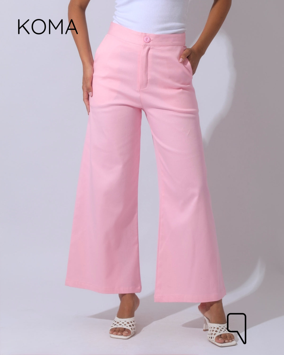 Maddelena Mini Flare Trousers - Pink