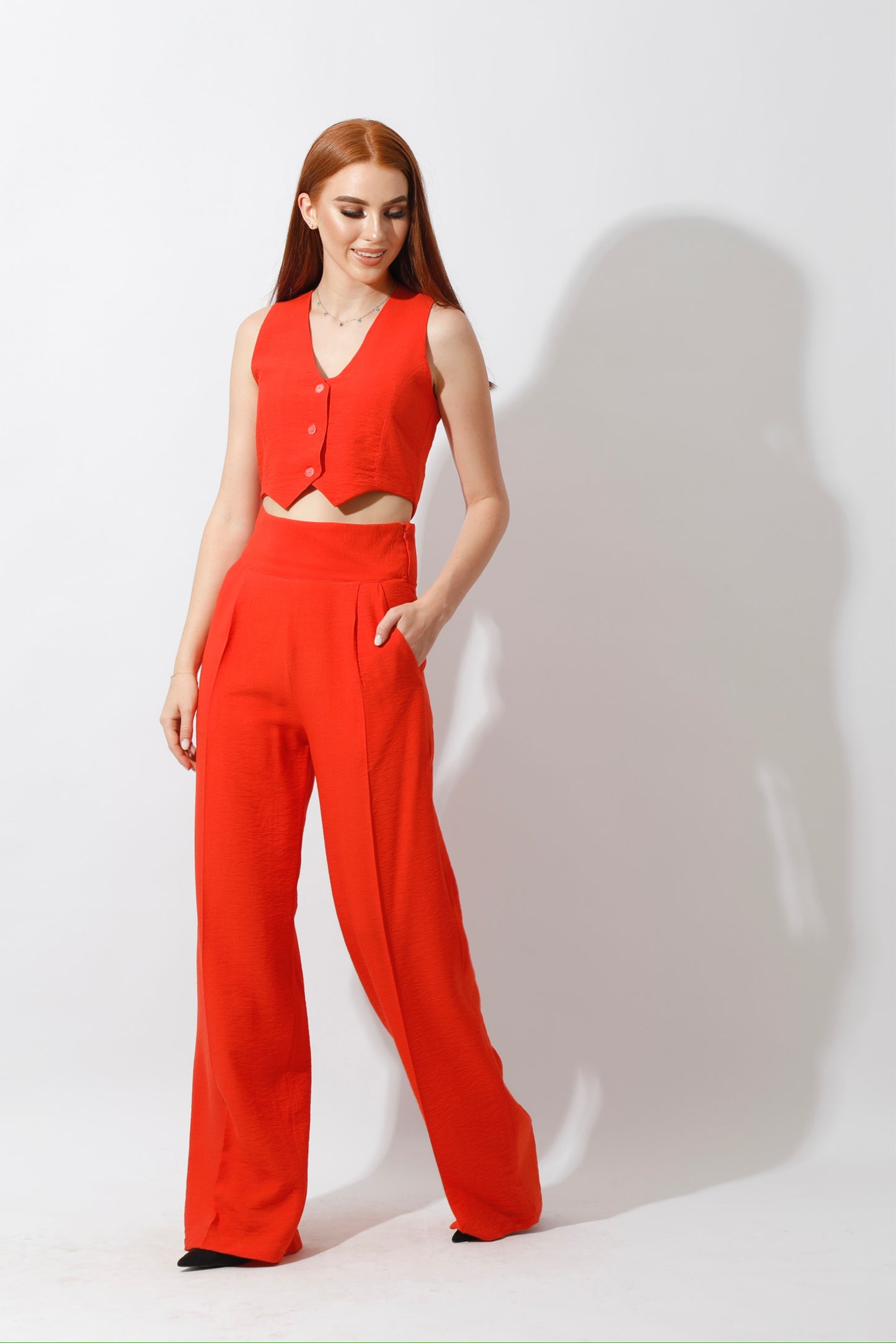 Co-Ord Vest Set - Orange