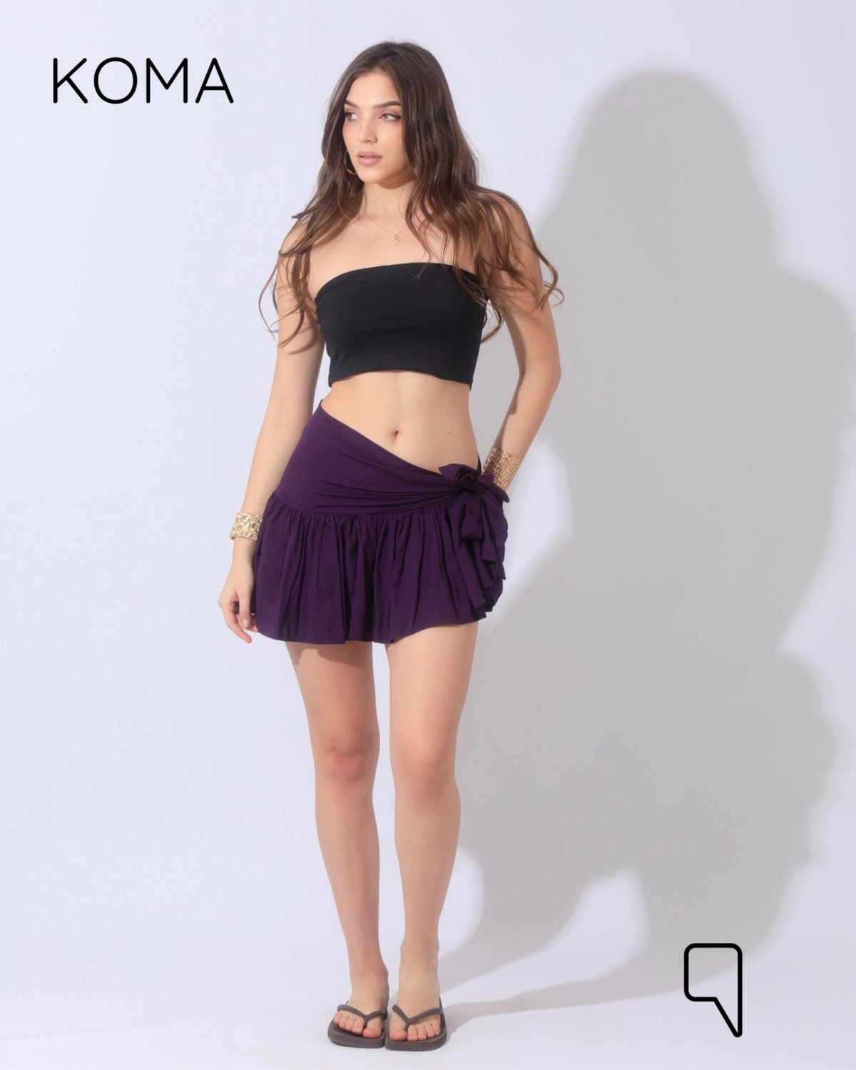 Patricia Tied Up Skirt - Purple