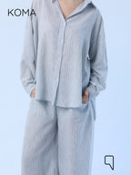 Matilda Long Sleeves Shirt - Striped Black