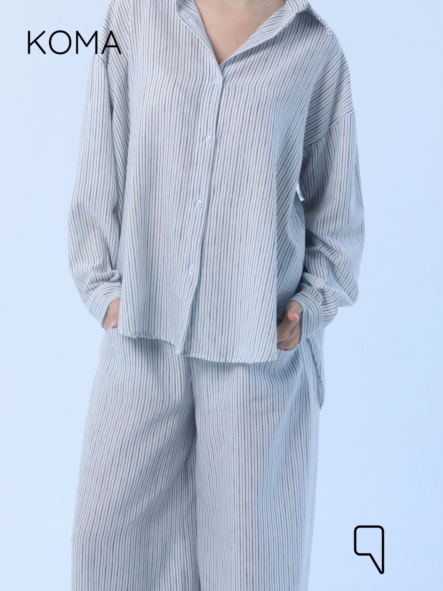 Matilda Long Sleeves Shirt - Striped Black