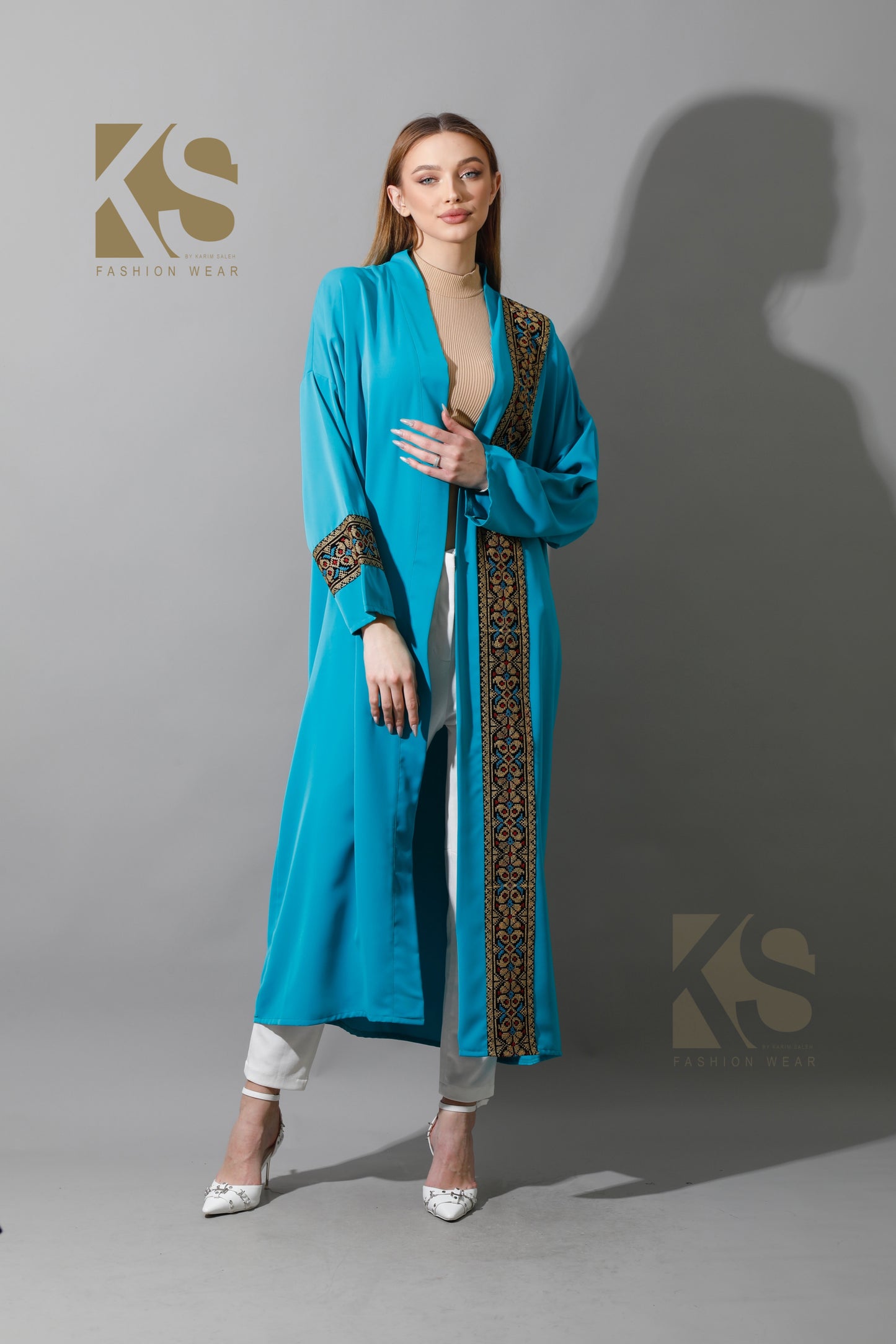 Long CBH Kaftan - Turquoise