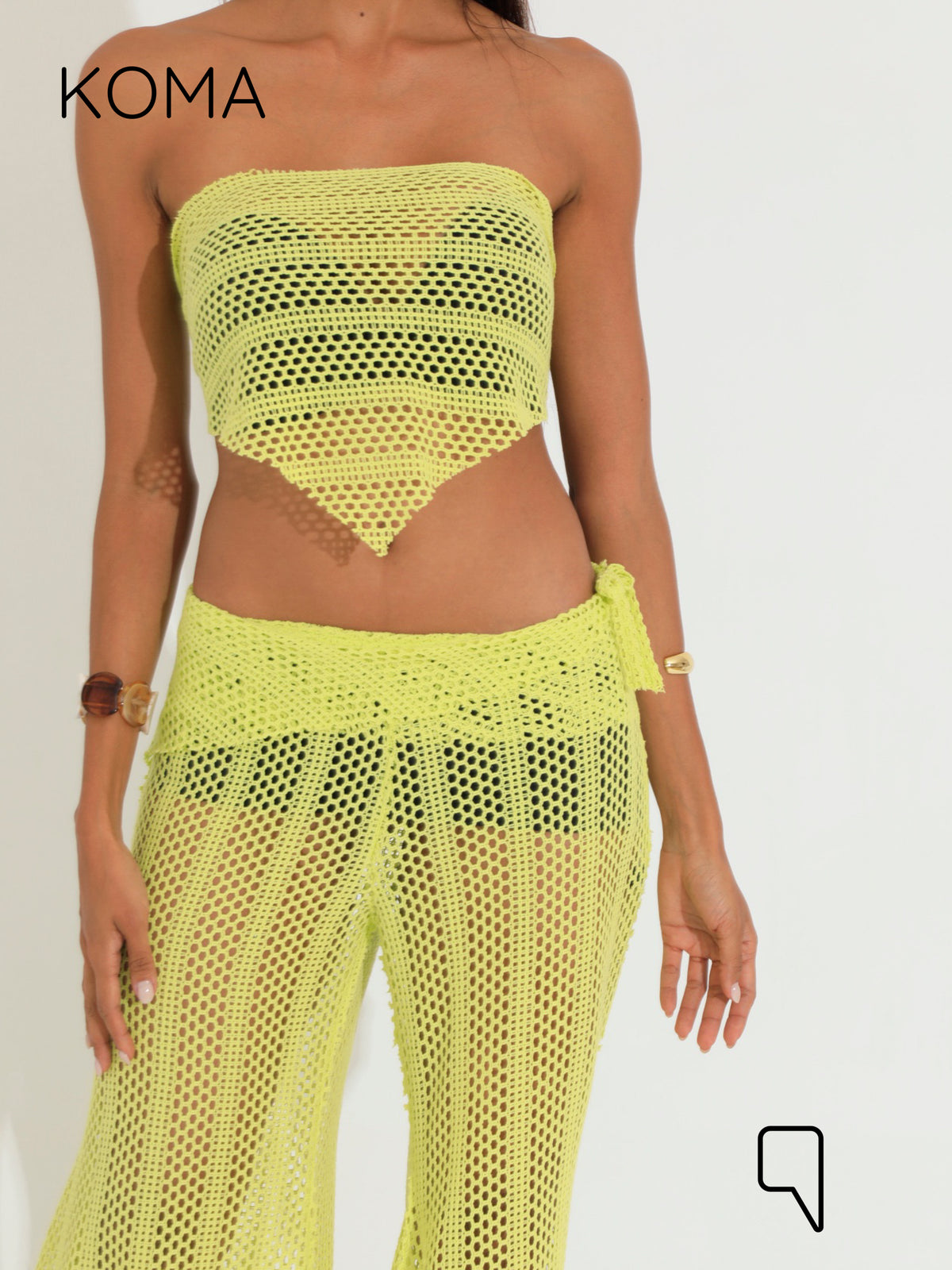 Paula knitted Top - Lime Green