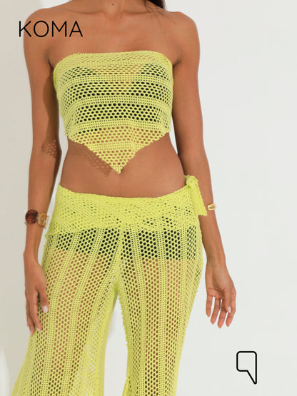 Paula knitted Top - Lime Green