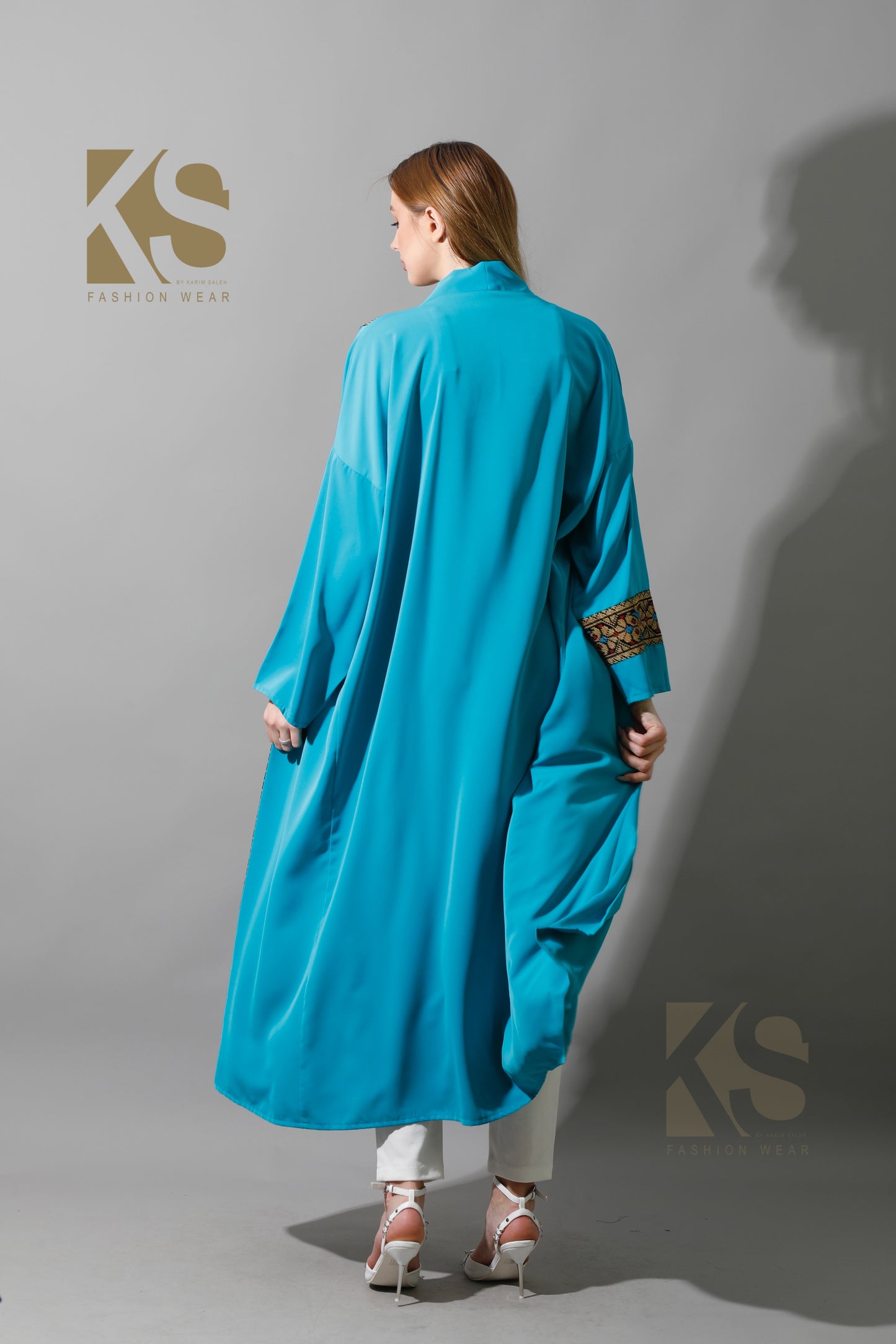 Long CBH Kaftan - Turquoise