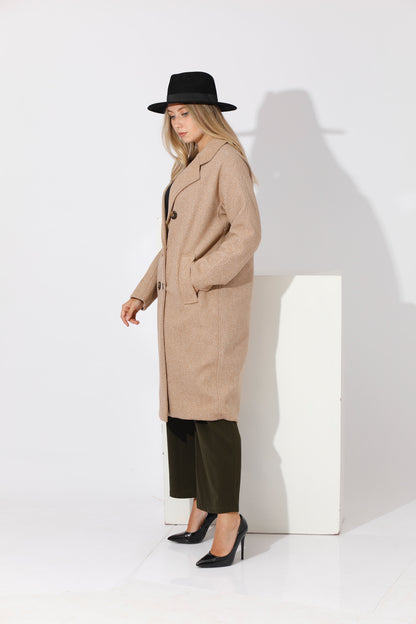 Double Breasted Coat - Beige