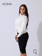 issy snap-button Shirt - OffWhite