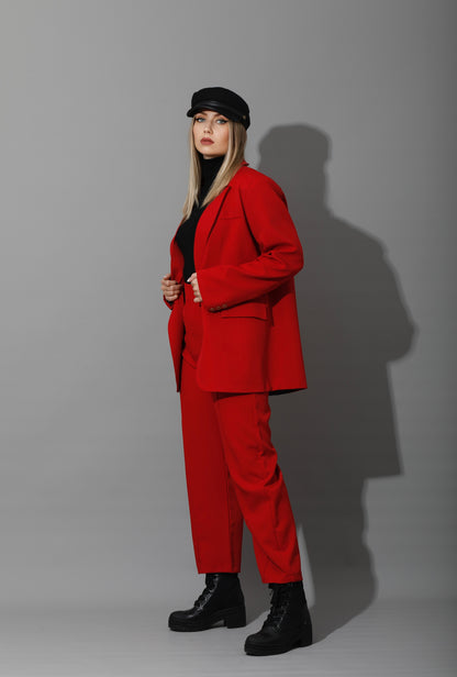 Tailored Oversized Suits - Red