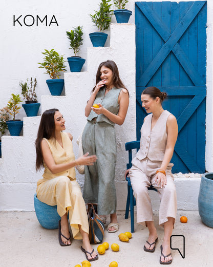 Judy Blend Waistcoat Jumpsuit - Matcha