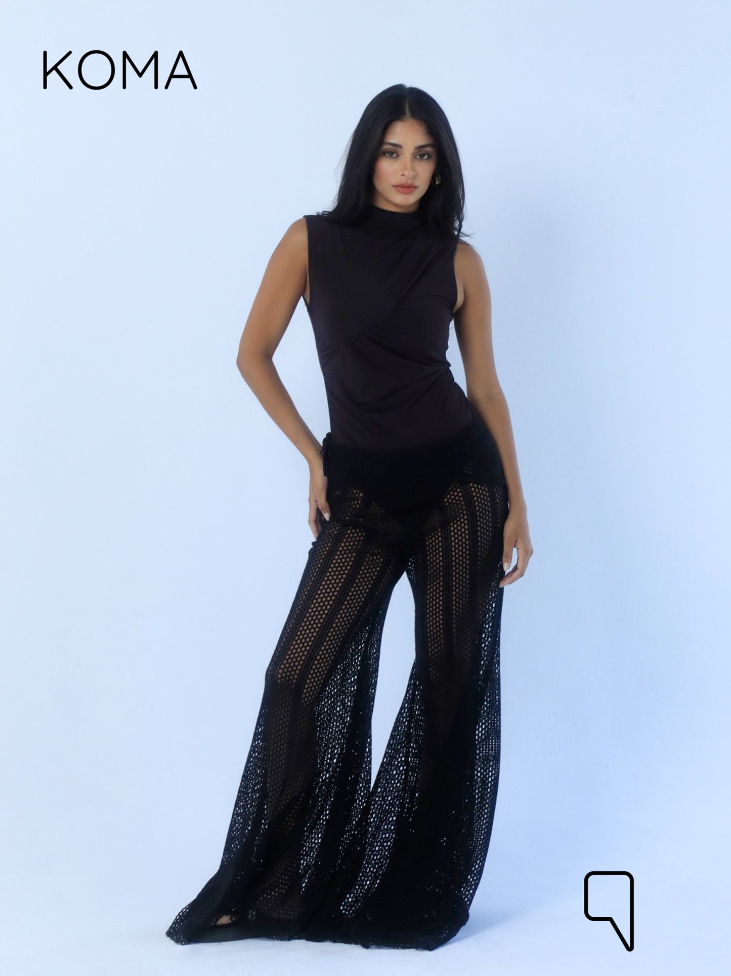 Paula Flare knitted Pants - Black