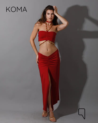 Layton Tied Up Co-Ord - Maroon