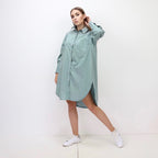 Oversized Shirt Dress - Mint Green