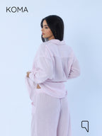 Matilda Wide Leg trousers - Striped Pink