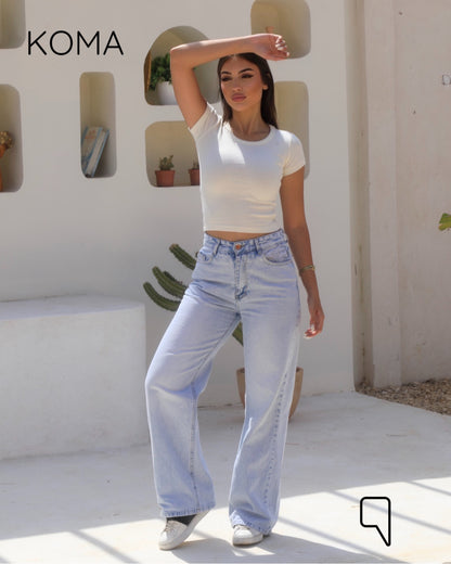 iva Basic Crop HalfSleeves Top  - OffWhite