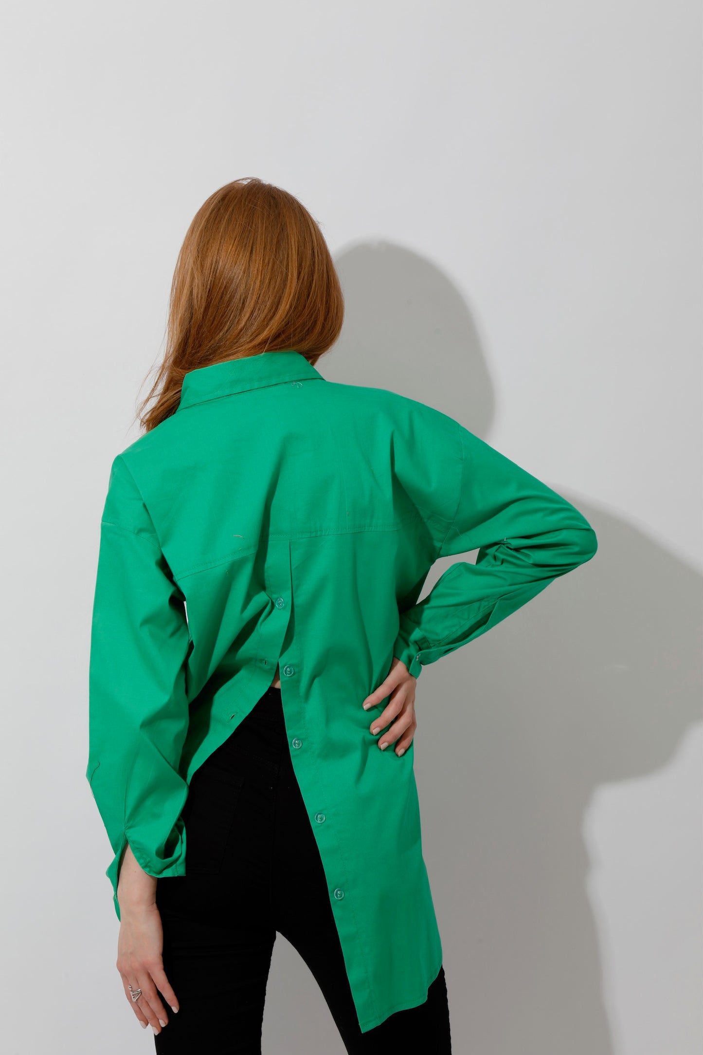 Buttons Back Shirt - Green