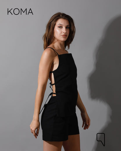 Liana Cress Cross Top - Black