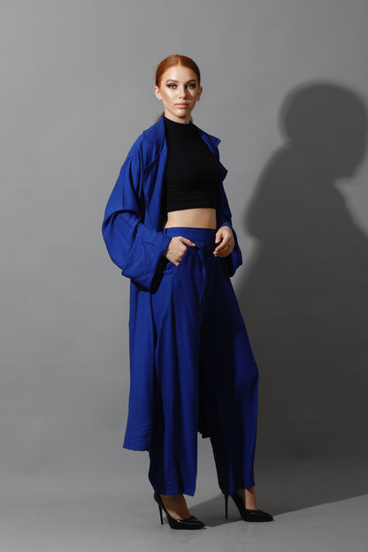 Long Cardigan - Electric Blue