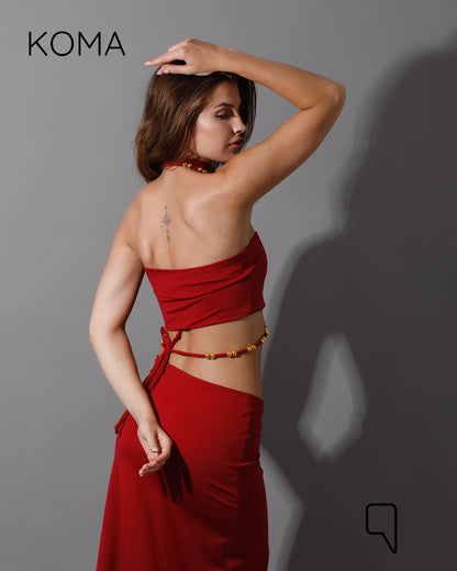 Layton Tied Up Co-Ord - Maroon