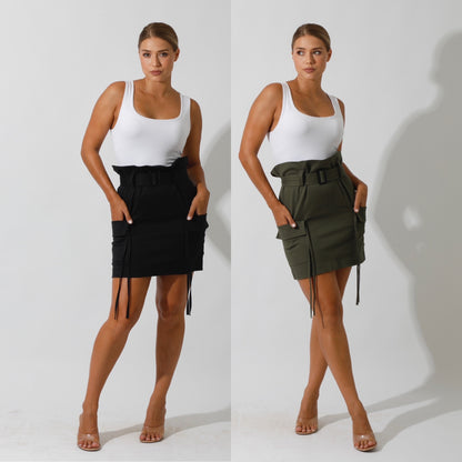 Baggi Short Skirt - Olive