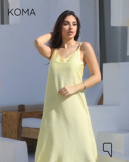 Noella Backless Maxi Dress - Yellow