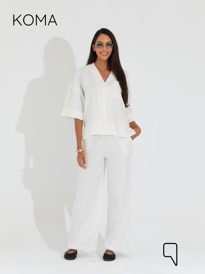 Maeve Blend Trousers - White
