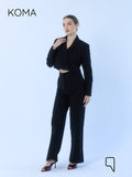 Uma Cropped Blazer - Black