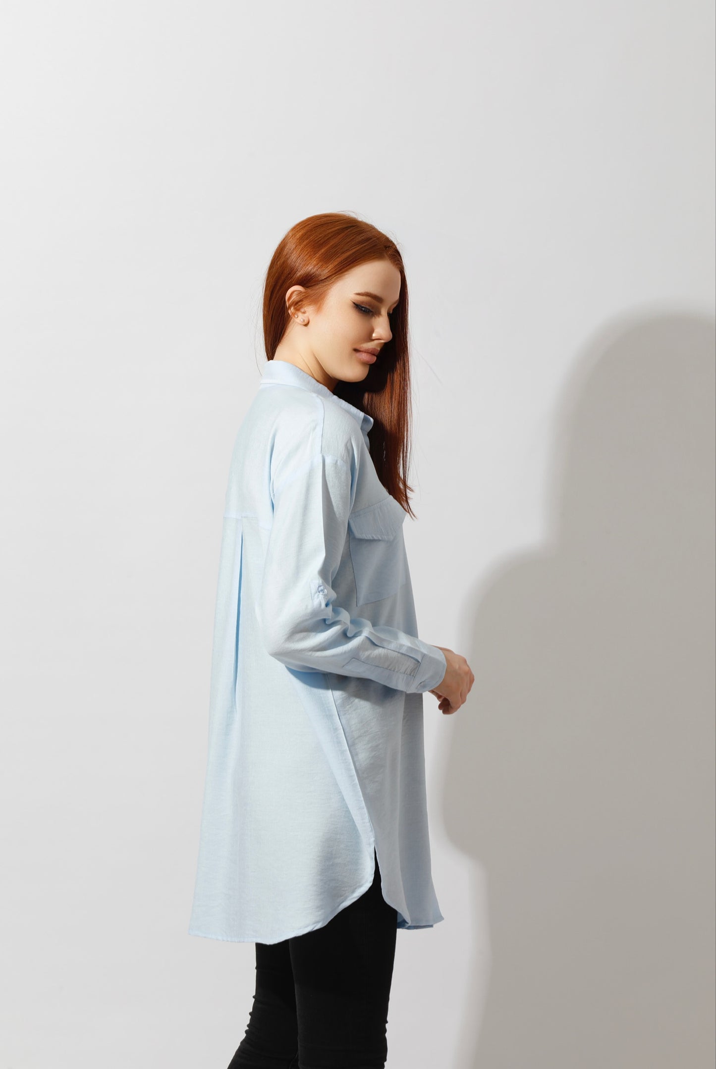 Shirt ‏with Two Pockets - Baby Blue