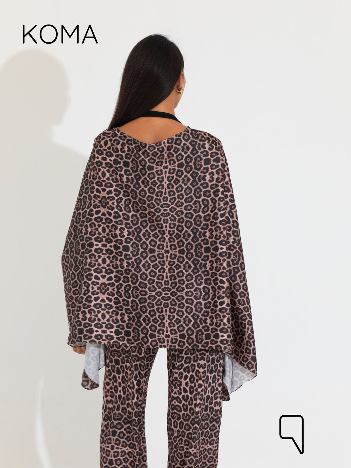 Celeste Satin Butterfly Blouse - Multicolored Tiger