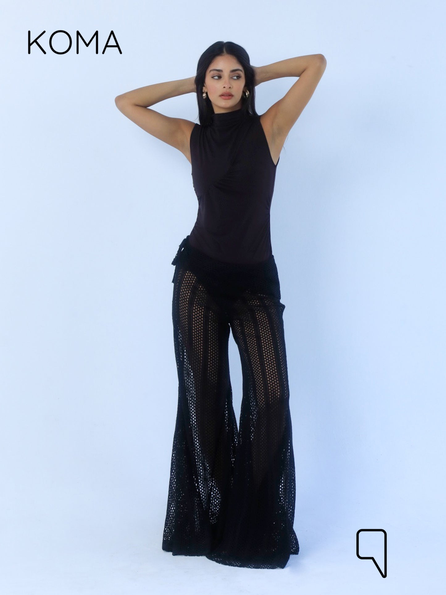 Paula Flare knitted Pants - Black