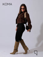 Salima Puffy Jacket - Brown