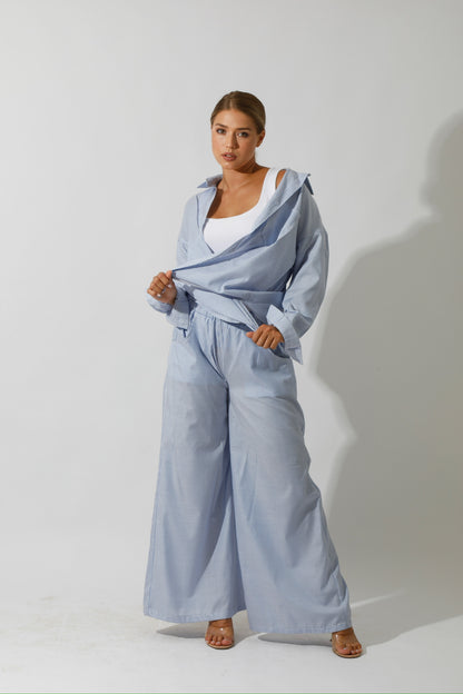 Lose Striped Shirt - Striped Blue