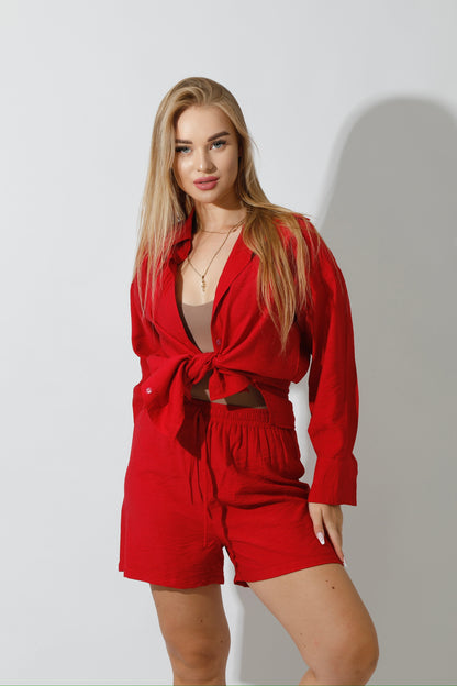 Lose Fit Shorts - Red