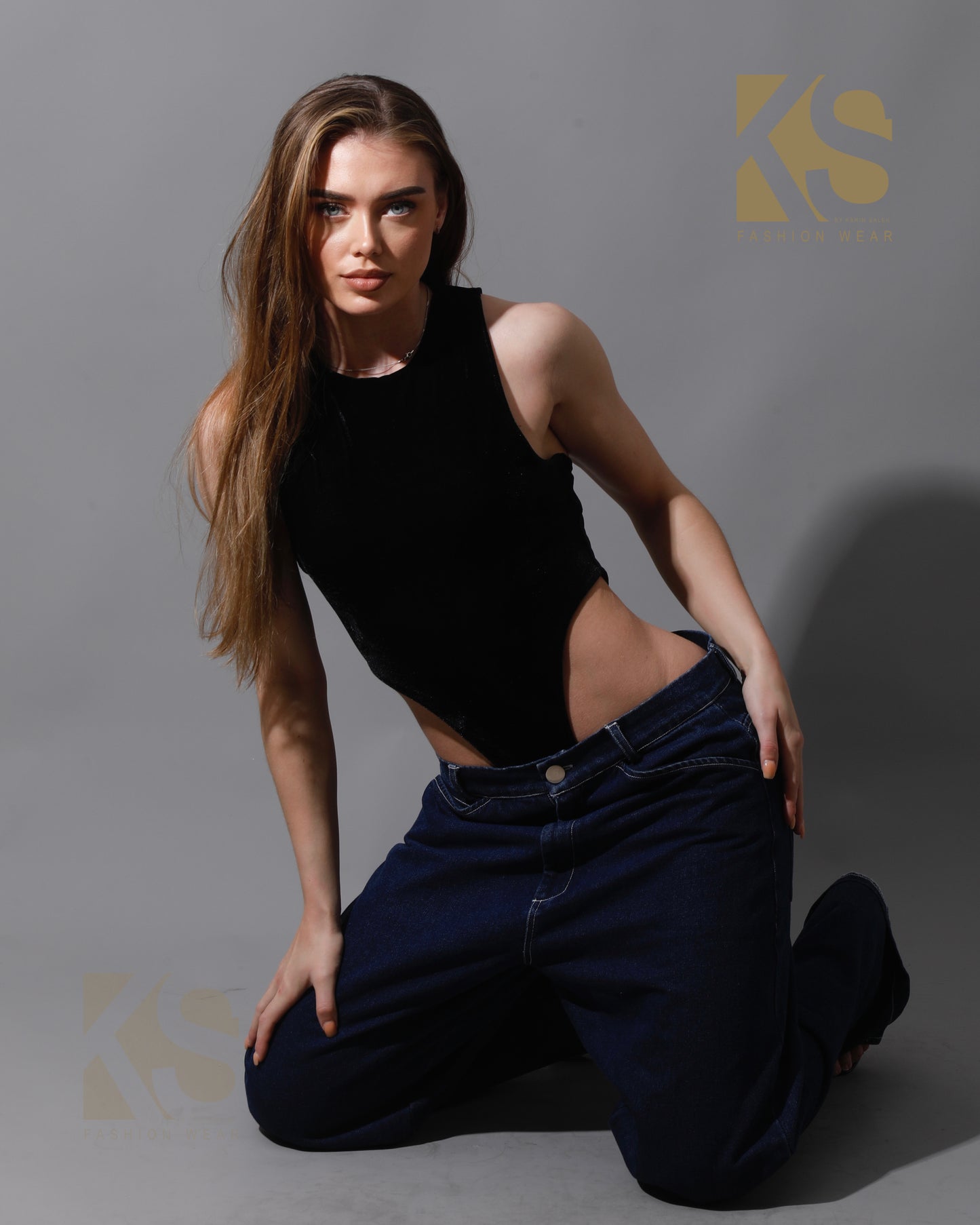 Velvet Body Suit - Black