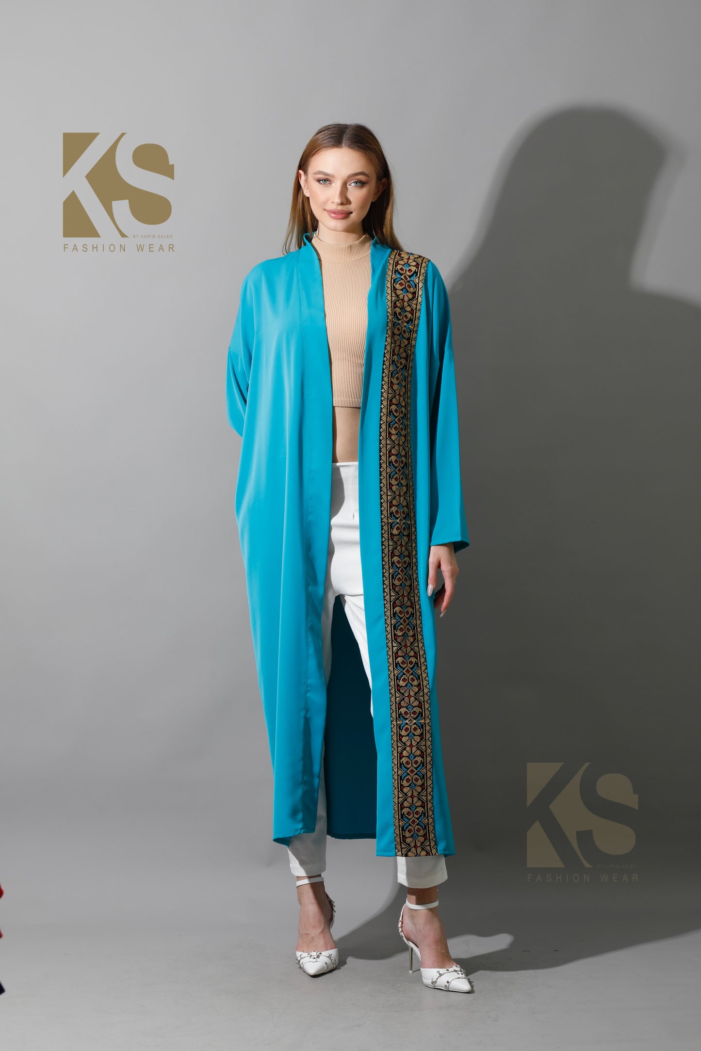 Long CBH Kaftan - Turquoise