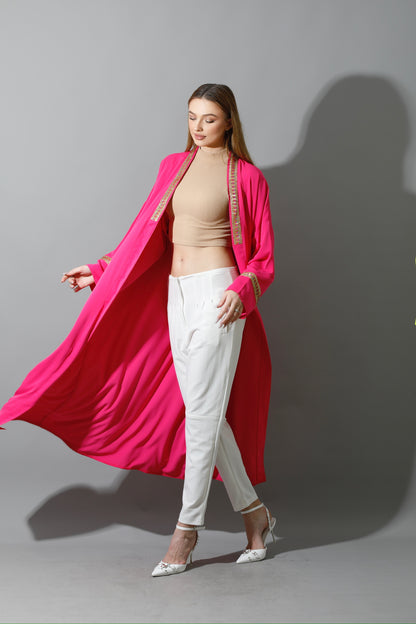 Long CBH Kaftan - Barbie Pink
