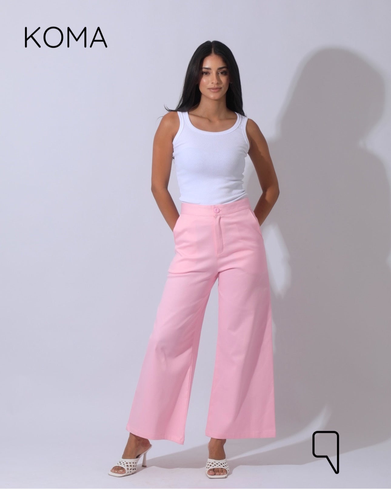 Maddelena Mini Flare Trousers - Pink