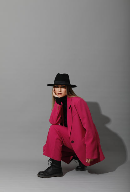 Tailored Oversized Suits - Barbie Pink