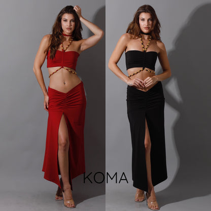 Layton Tied Up Co-Ord - Maroon