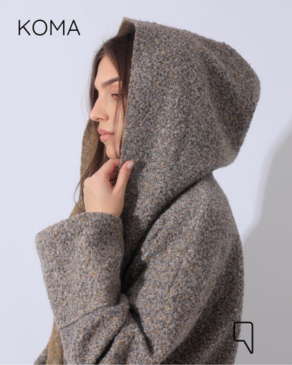 Arlette Hoodie Coat - Beige