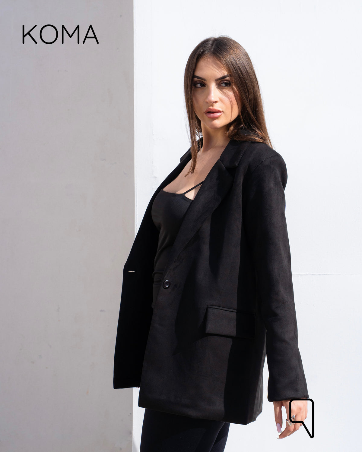 Kiana Plain Blazer - Black
