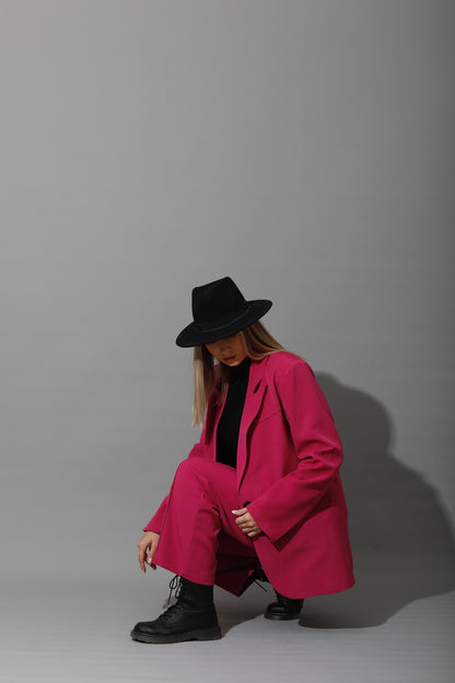 Tailored Oversized Suits - Barbie Pink