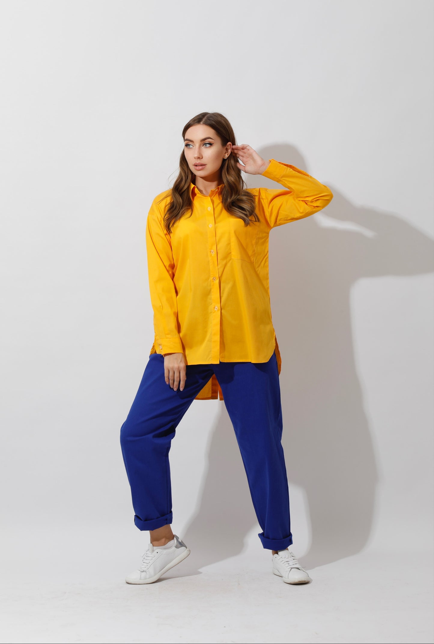 Buttons Back Shirt - Yellow