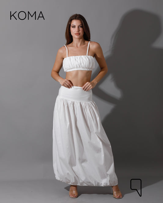 Gabi Top & Skirt Co-Ord - White